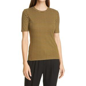 Vince Stripe Variegated Rib Top